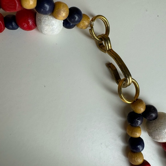 Vintage wooden beaded handmade hot air balloon necklace - Picture 4 of 8